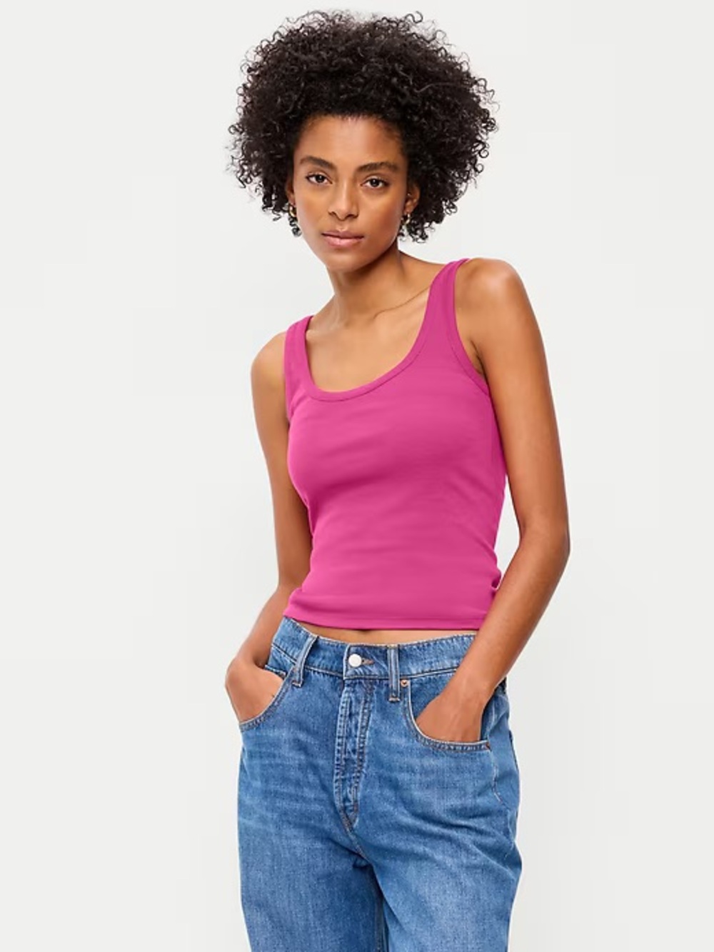 NWT Lanston Magenta Ribbed Tank Top Size S